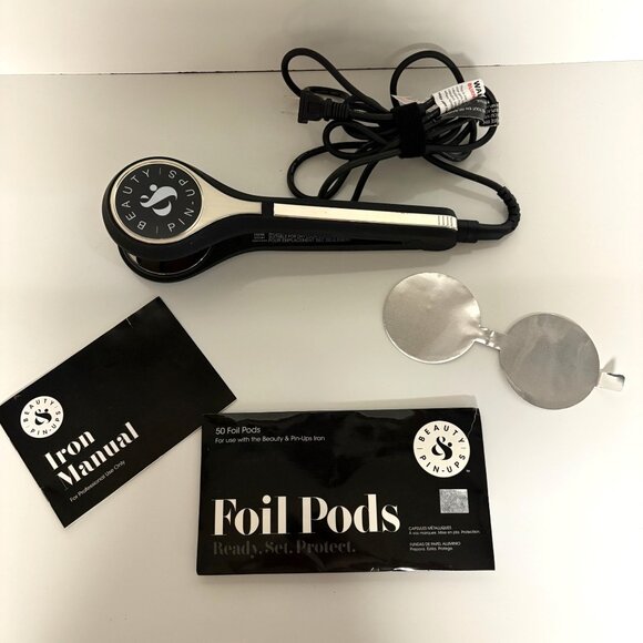 Beauty & Pin-Ups Professional Hair Styling Iron With Foil Pods & Manual - Picture 1 of 7